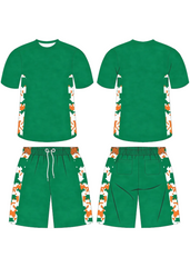 Next print Custom Sports Jersey with Shorts – Green Pixel Design Cricket/Football Kit | Personalized Name & Number