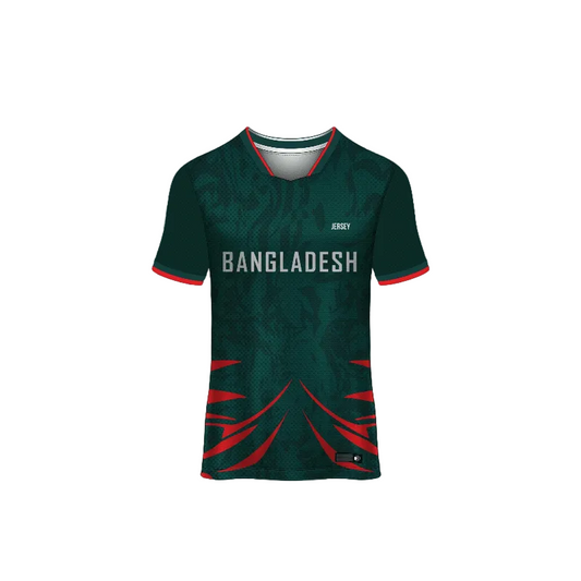 Custom green red esports jersey front view