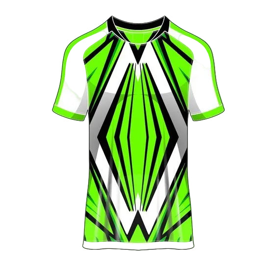 Custom green white apex esports jersey front view
