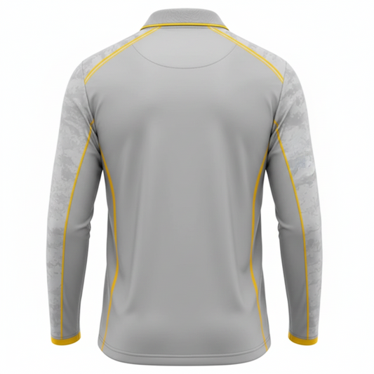 Next print Custom Grey Long Sleeve Sports Jersey – Personalized Name & Number | Cricket, Football, Team Wear | India