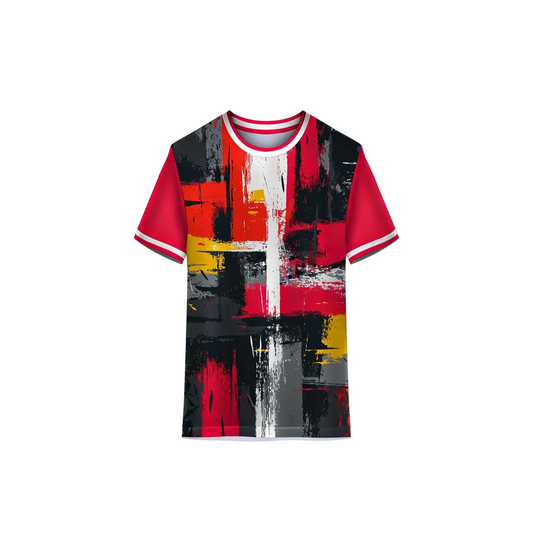 Custom multicolor sports jersey for cricket team, Personalized multicolor dry fit jersey India