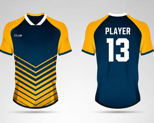 Blue Orange Sports Jersey with Shorts – Custom Team Uniform Set for Cricket, Football & Training | NextPrint India