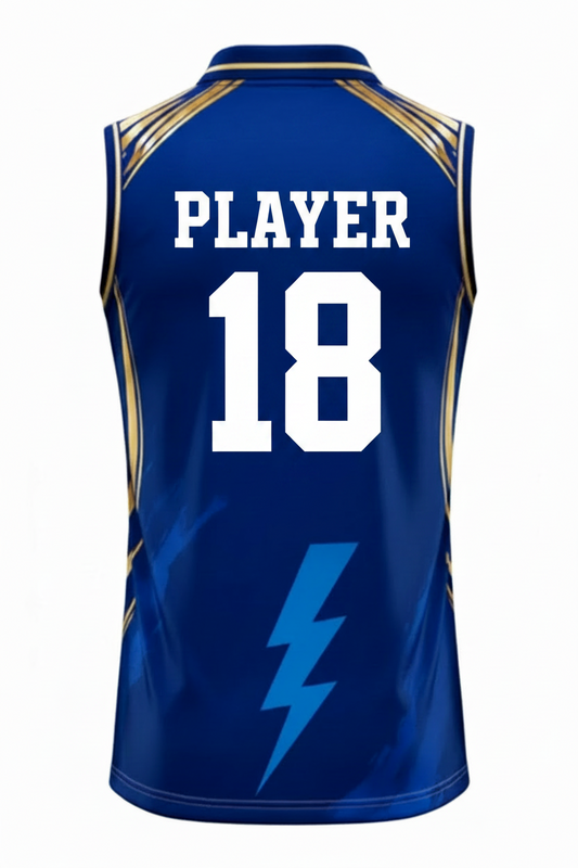 Personalized cricket jersey with custom player name and number printing