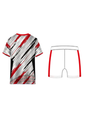 Next print Custom Sports Jersey Set India – White Red Black Cricket Kit with Shorts
