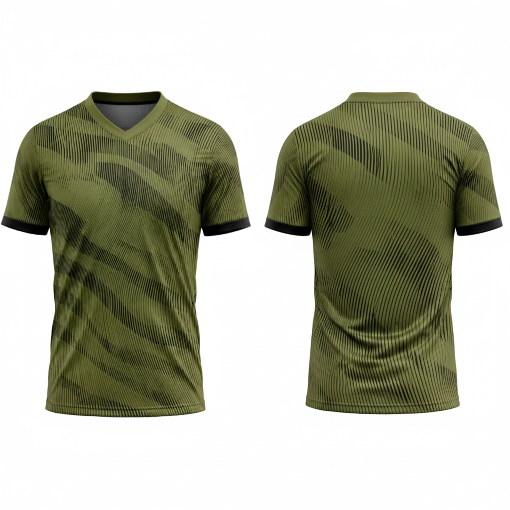 Custom Olive Green Shadow Wave Esports Jersey front view
