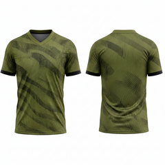 Custom Olive Green Shadow Wave Esports Jersey front view