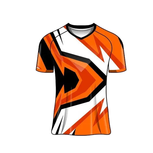 Custom orange black arrow esports jersey front view