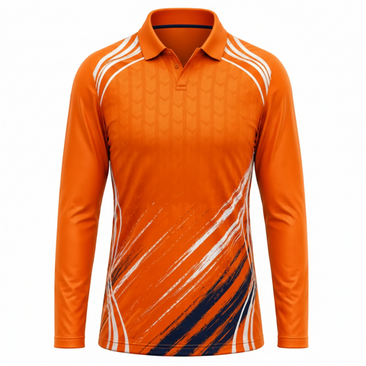 Next print Custom Cricket Jersey Orange Color – Design Your Own Team Shirt