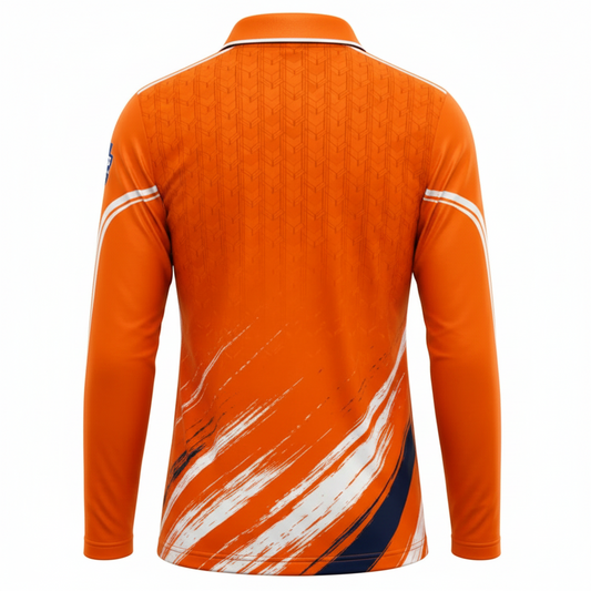 Next print Custom Cricket Jersey Orange Color – Design Your Own Team Shirt