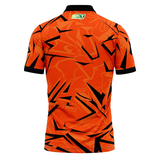 Next Print Custom Zip SRH-Inspired Cricket Jersey – Personalized Name & Number | Orange Fan Jersey for Cricket Lovers (India)