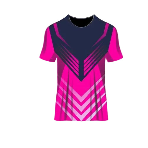 Custom pink black geometric esports jersey front view