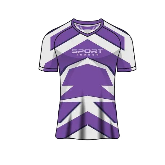 Custom purple white esports jersey front view