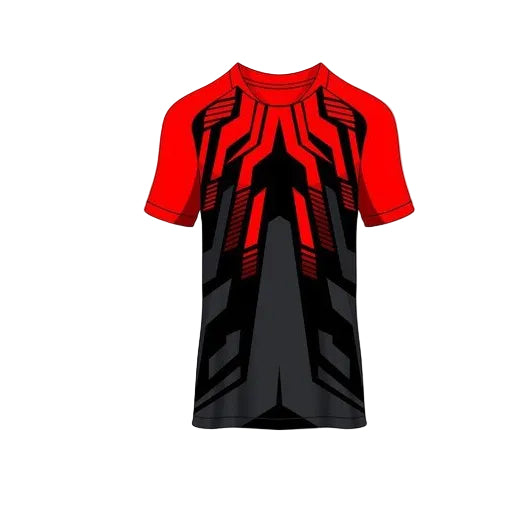 Custom red black strike esports jersey front view