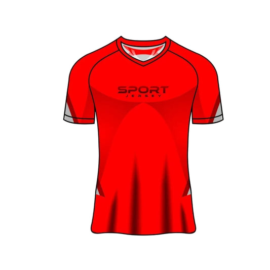 Custom red white accent esports jersey front view