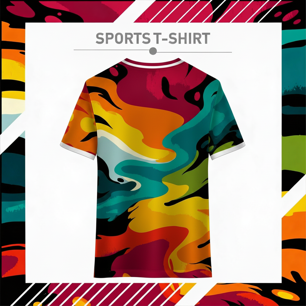 Custom sports jersey back side with breathable quick dry fabric