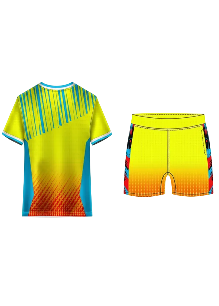 Next print Custom Sports Jersey with Shorts Set for Men & Kids | Colorful Geometric Print Cricket, Football & Training Kit | Personalized Name & Number | India