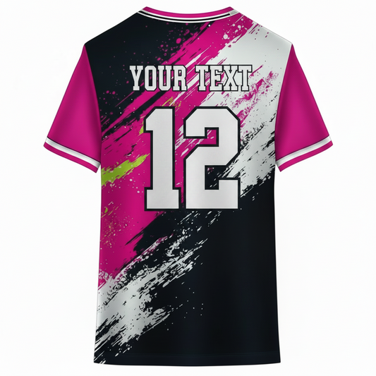 High quality custom sports jersey featuring a professional athletic pattern for sports clubs and activewear brands