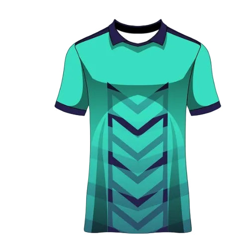 Custom teal blue accent esports jersey front view