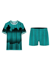 Next print Personalized Teal Jersey Set with Shorts | Breathable Sportswear for Cricket & Football