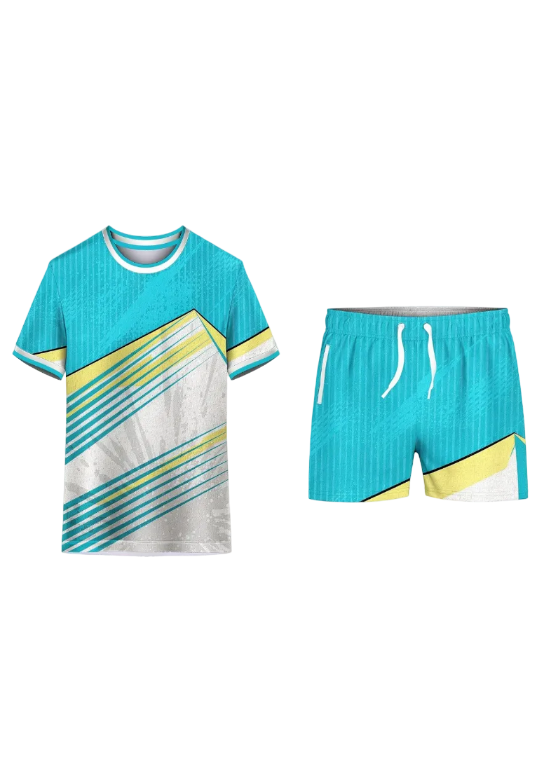 Next print Custom Teal & Yellow Sports Jersey with Shorts | Personalized Team Uniform Set India | India