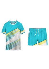 Next print Custom Teal & Yellow Sports Jersey with Shorts | Personalized Team Uniform Set India | India