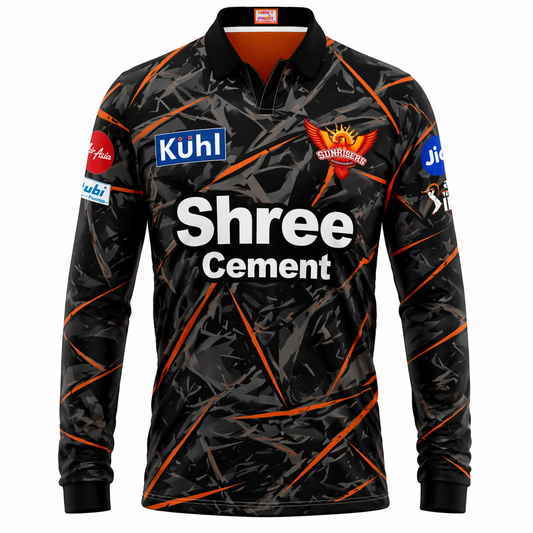 Next print Custom Team Jersey Full Sleeve – Blue Orange Sports Uniform | Personalized Cricket & Football Jersey India
