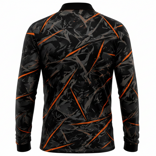 Next print Custom Team Jersey Full Sleeve – Blue Orange Sports Uniform | Personalized Cricket & Football Jersey India