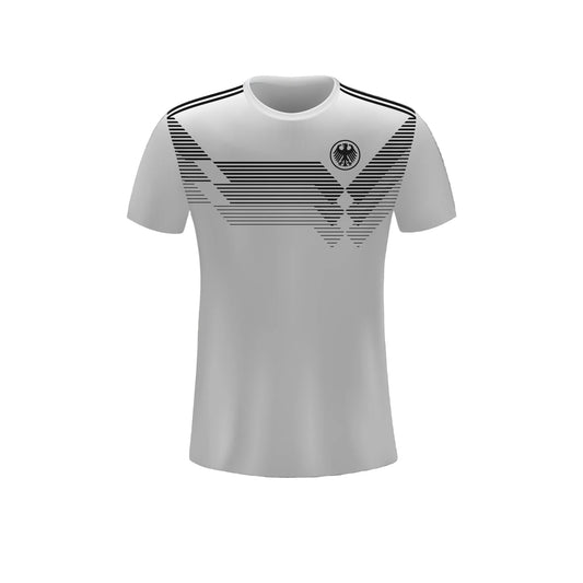 Custom white black geometric design esports jersey front view