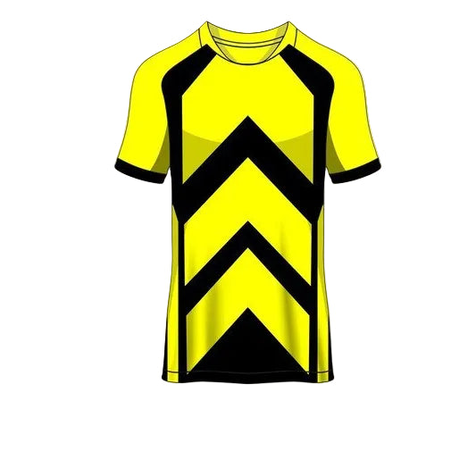 Custom yellow black chevron esports jersey front view