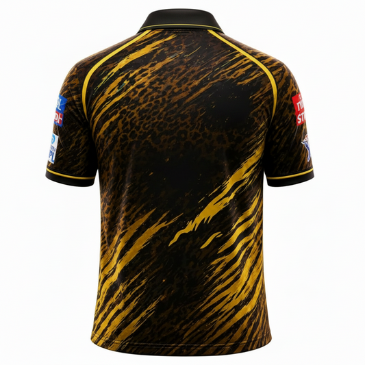 Next print Premium Yellow Black Sports Jersey – Custom Name Number Cricket Shirt