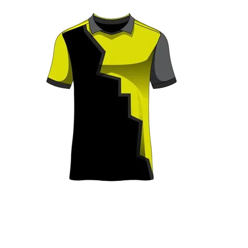 Custom yellow black esports jersey front view