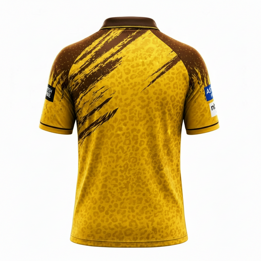 Next print Custom Sports Jersey Yellow Cricket T-Shirt – Design Your Own Team Wear India