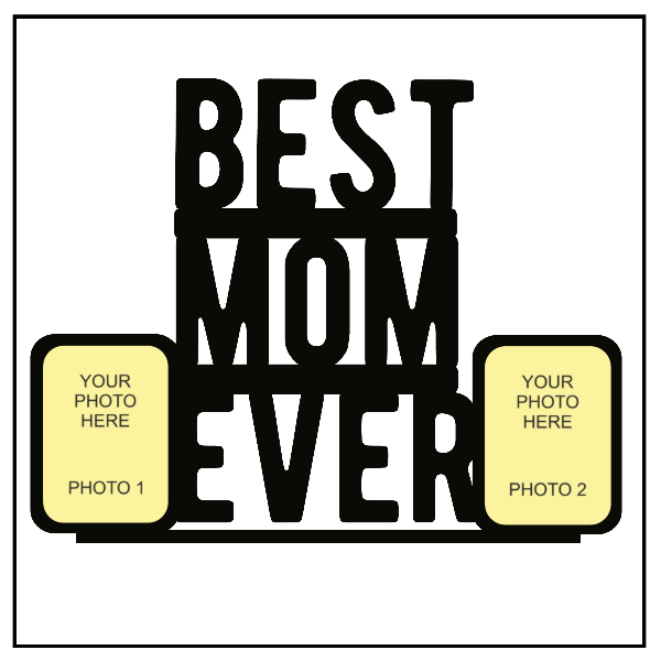 Customised Best Mom Ever Double Image Stand Frame - Next Print