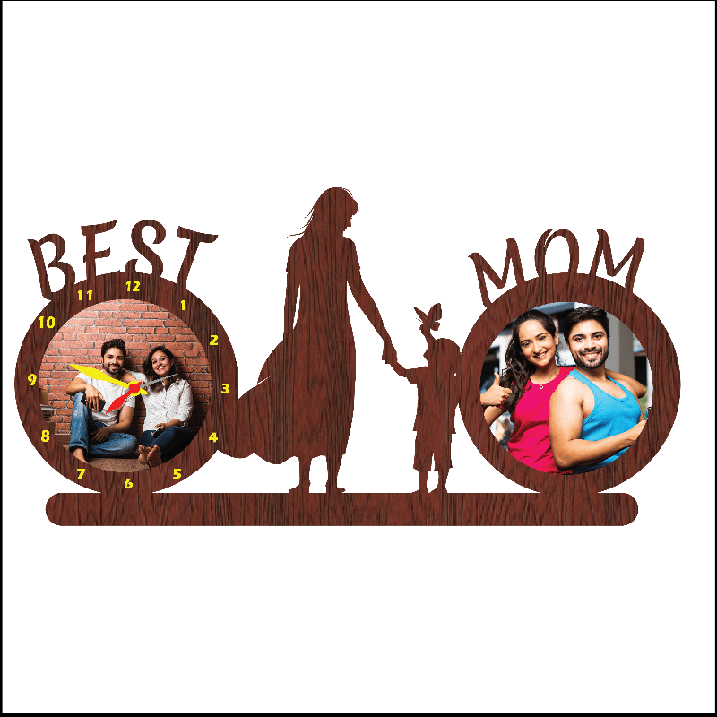 Customised Best Mom wall Frame With 2 Photos - Next Print