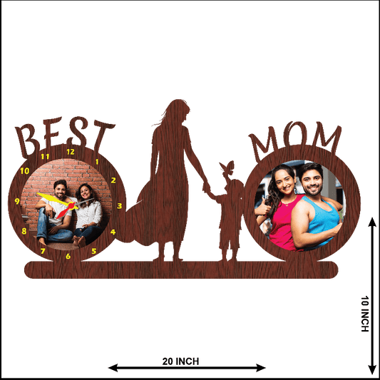 Customised Best Mom wall Frame With 2 Photos - Next Print
