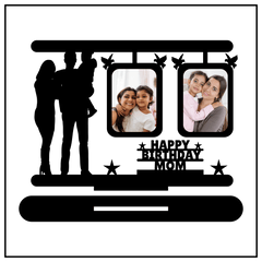 Customised Happy Birthday Mom Double Image Stand Frame - Next Print