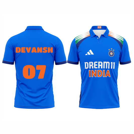 Customised India One Day International (ODI) Cricket Jersey - Next Print