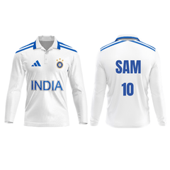 Customised India Test Cricket Team Jersey With Name & Number Print. - Next Print