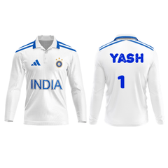 Customised India Test Cricket Team Jersey With Name & Number Print. - Next Print