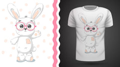 Cute rabbit idea for print t-shirt