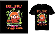 Next Print Cute Red Panda Bamboo Snack TShirt