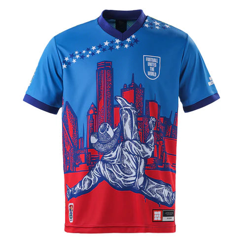 Dallas Host City Jersey 2026 Limited Edition Football Jersey Front View Featuring Dallas Skyline Artwork