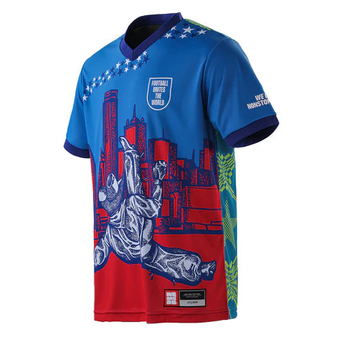 Dallas Host City Jersey 2026 Limited Edition Football Jersey Side View Showing Premium Sublimation Artwork