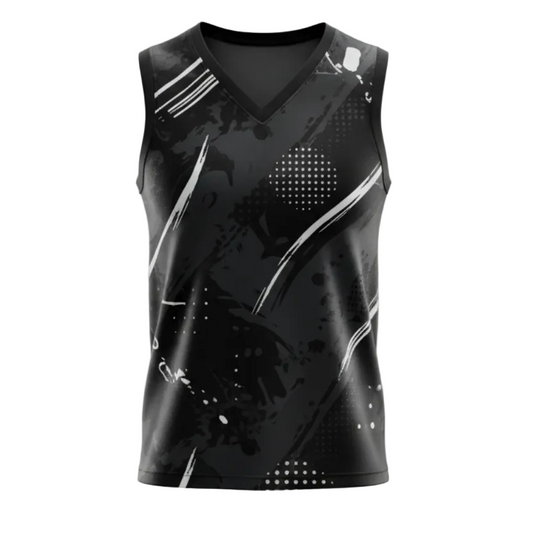 Next Print Custom Dark Sleeveless Sports Jersey – Name & Number Print | NextPrint India