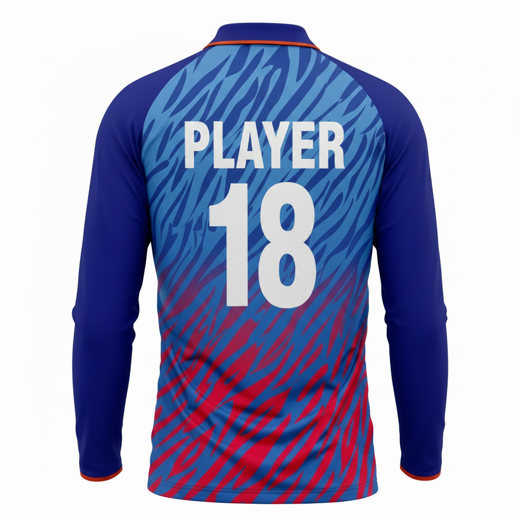 Next Print Delhi Capitals 2026 Custom Jersey – Personalized Cricket T-Shirt with Name & Number | Full Sleeve Sports Jersey India | NextPrint