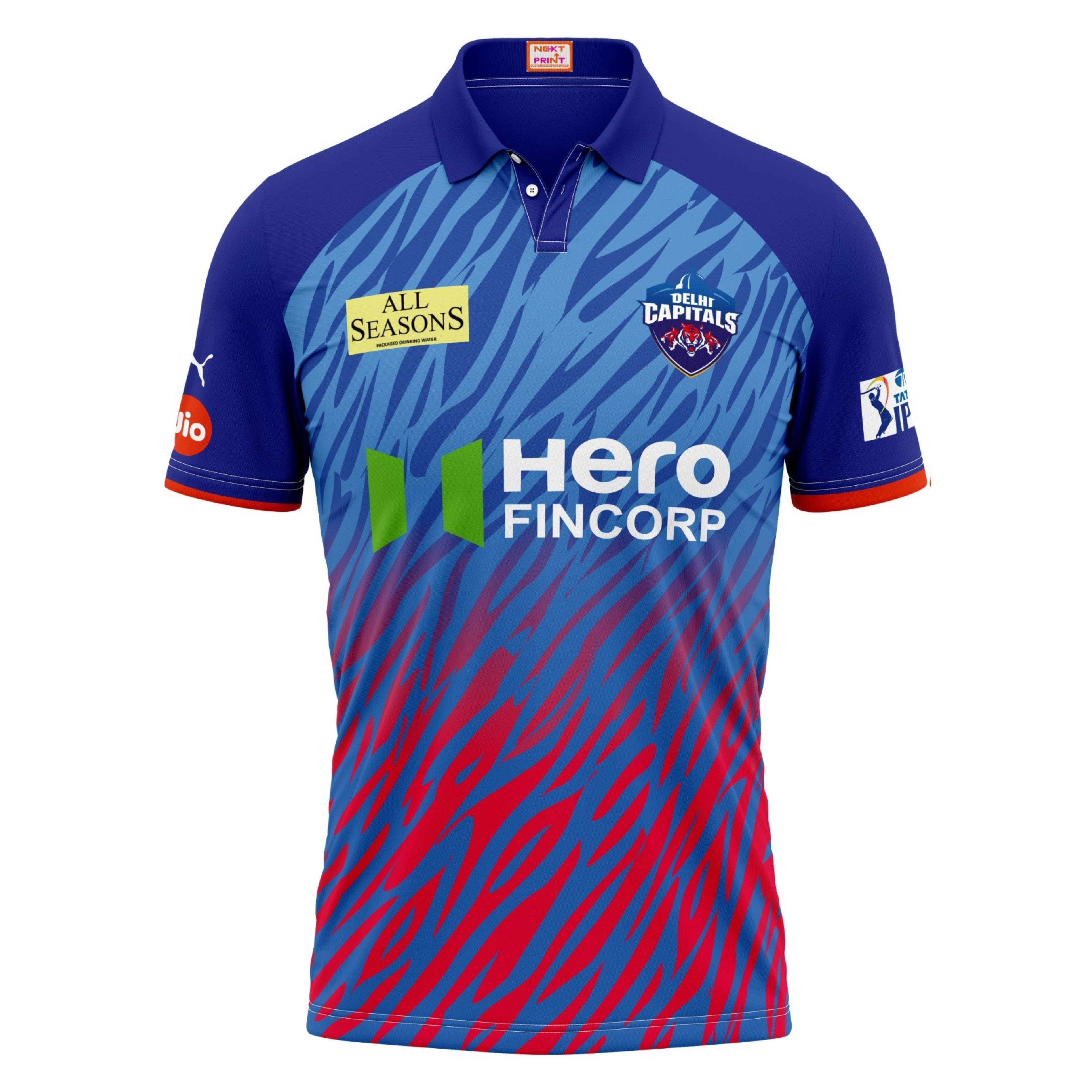 Next Print Customised Delhi  Style Custom Cricket Jersey 2026 – Personalized Name & Number | Premium Polyester Sports T-Shirt | NextPrint India