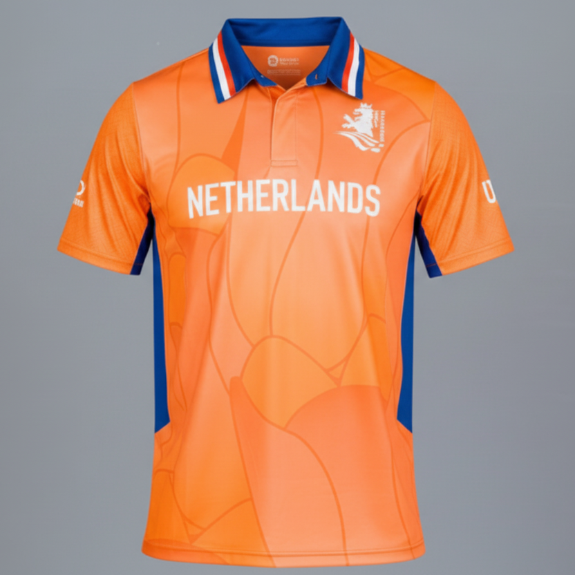 NEXT PRINT Customised Nethrlands Orange Cricket Jersey - Personalize Your Jersey Men & Women.
