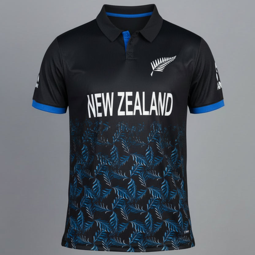 NEXT PRINT Customised Newzeland Blue Cricket Jersey - Personalize Your Jersey Men & Women.