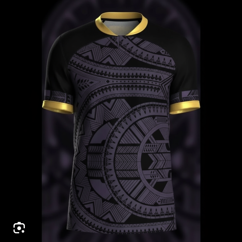 a red and blue soccer jersey with the word  soccer  on it