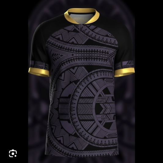 a red and blue soccer jersey with the word  soccer  on it